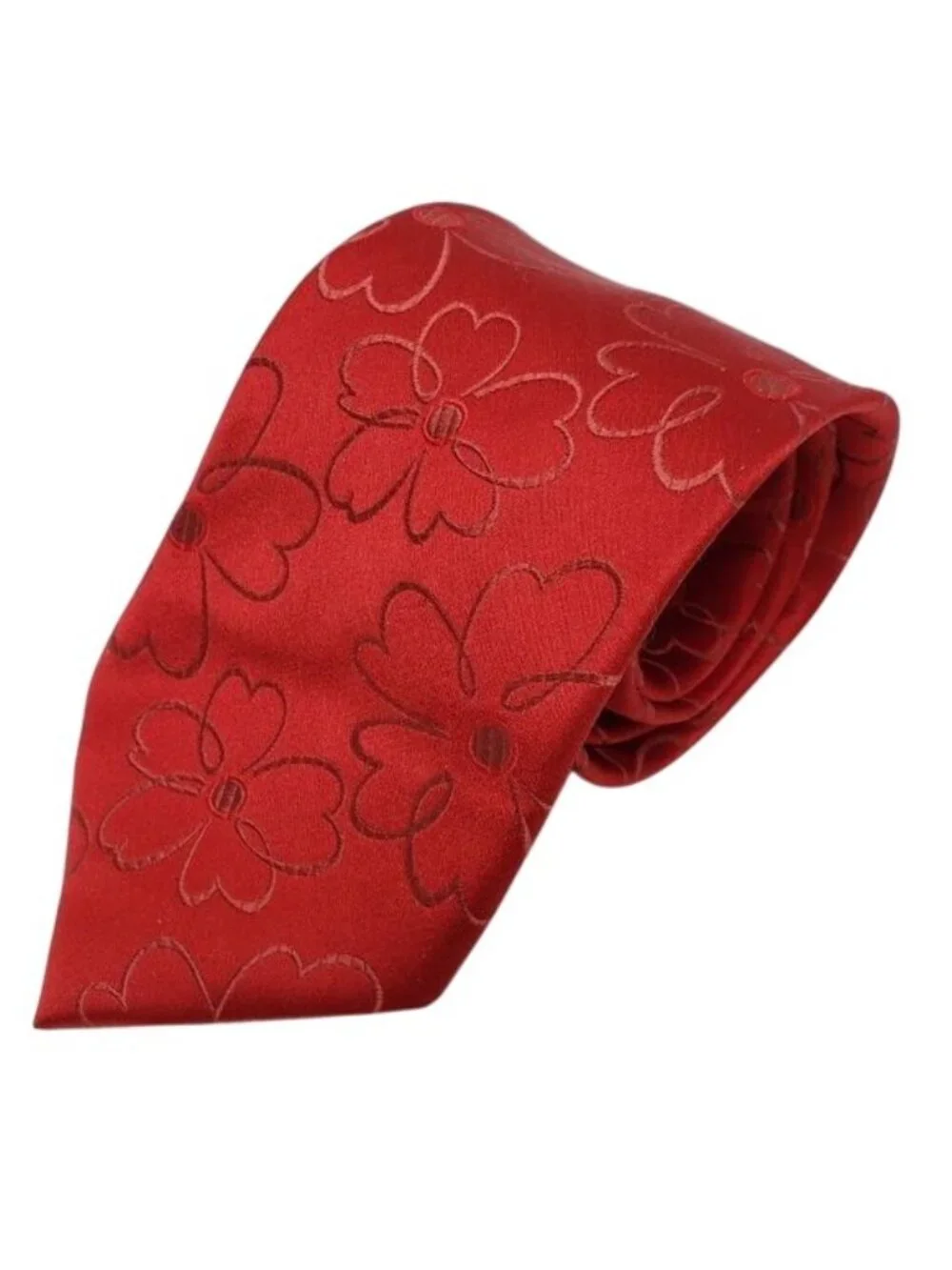 Batistini Red Floral Necktie